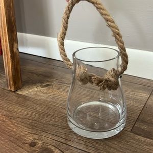 Glass Jar with rope handle